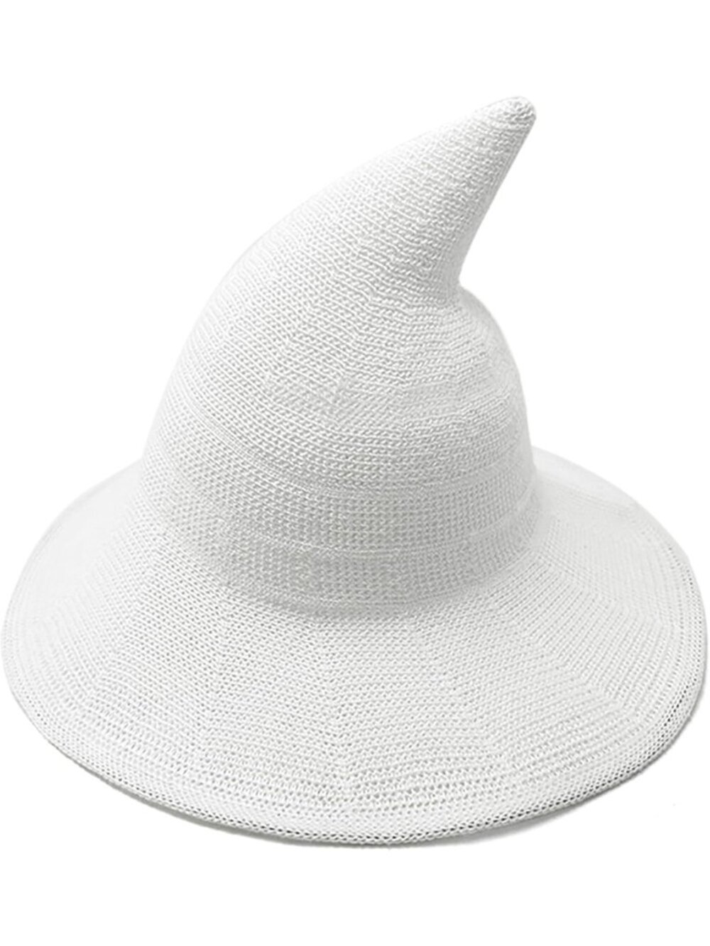 🎃Women's White Knitted Cap Halloween Masquerade Cosplay Costume Witch Hat